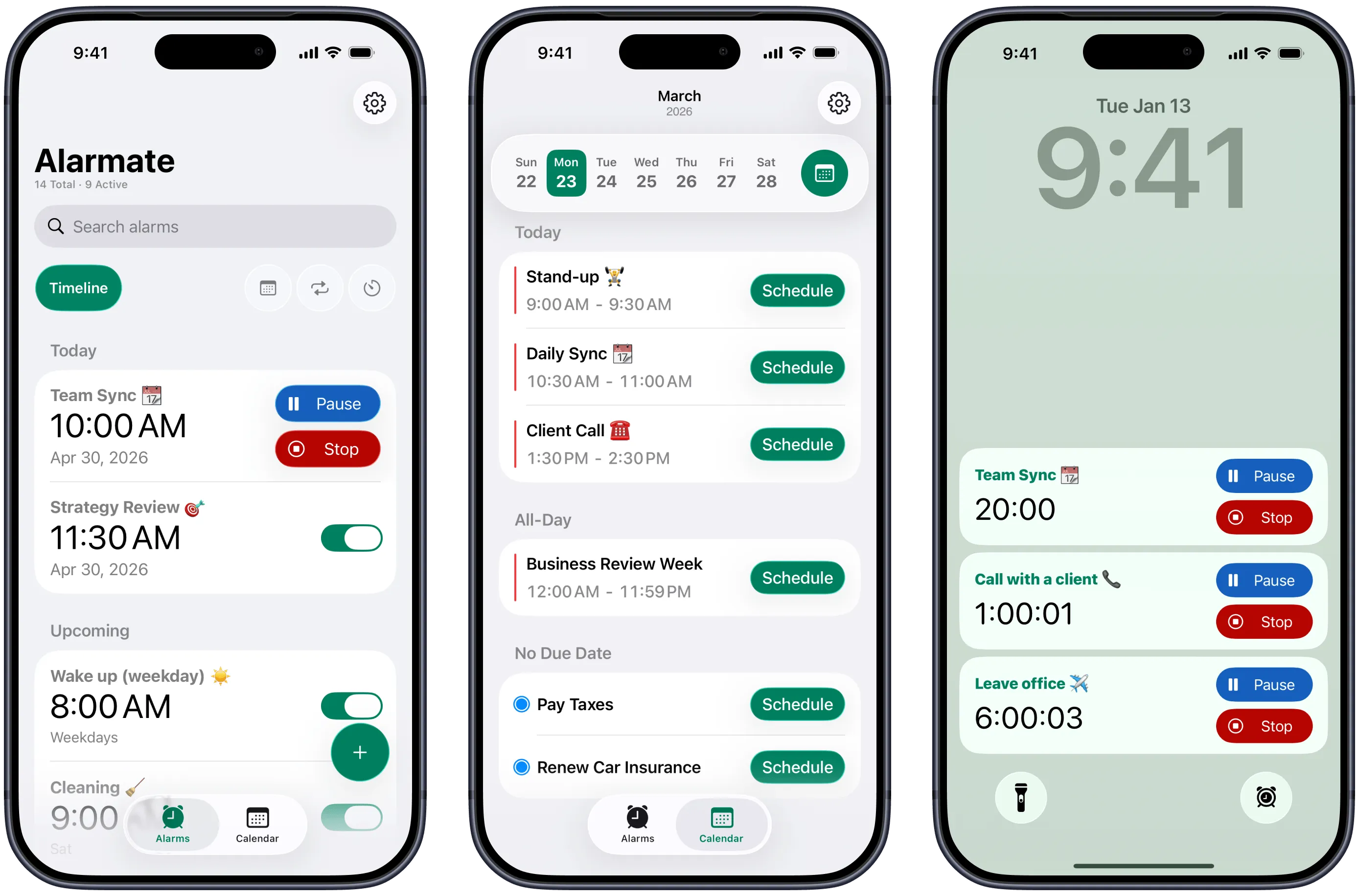 Alarmate: Real Alarms for Meetings & Deadlines