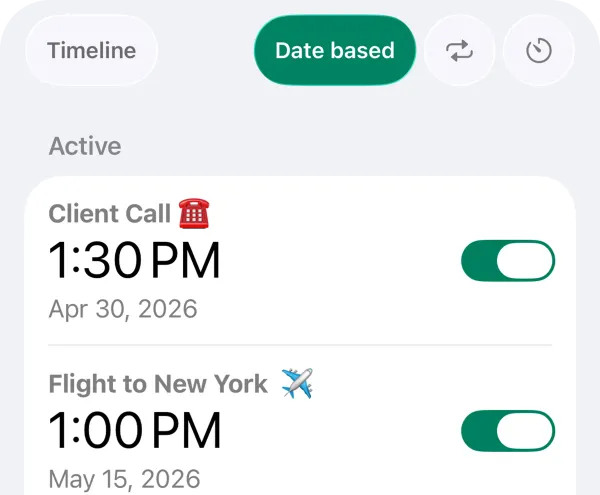 Set an Alarm for Any Date