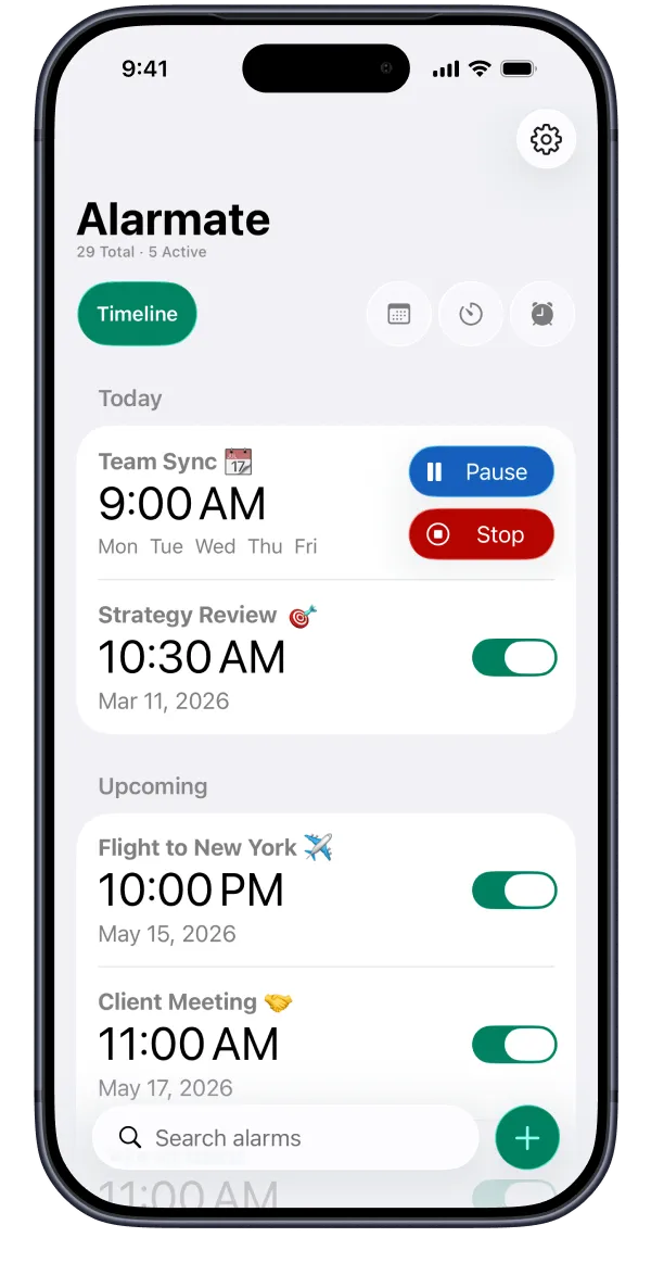 Set alarms for all that matters