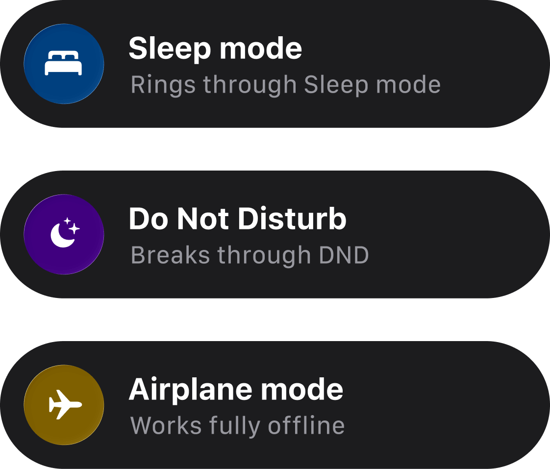 Rings Through <strong> Silent Mode </strong> and Do Not Disturb