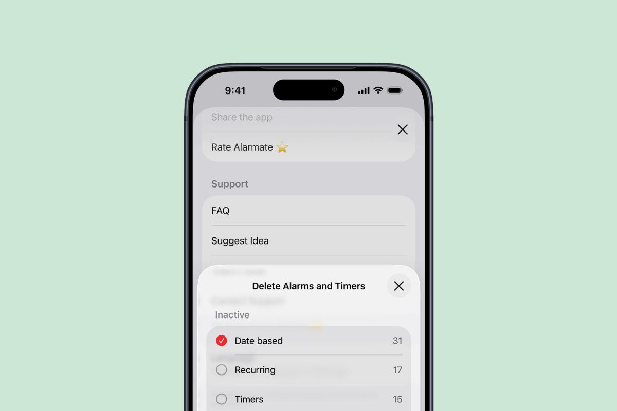 How to Delete Alarms in Alarmate