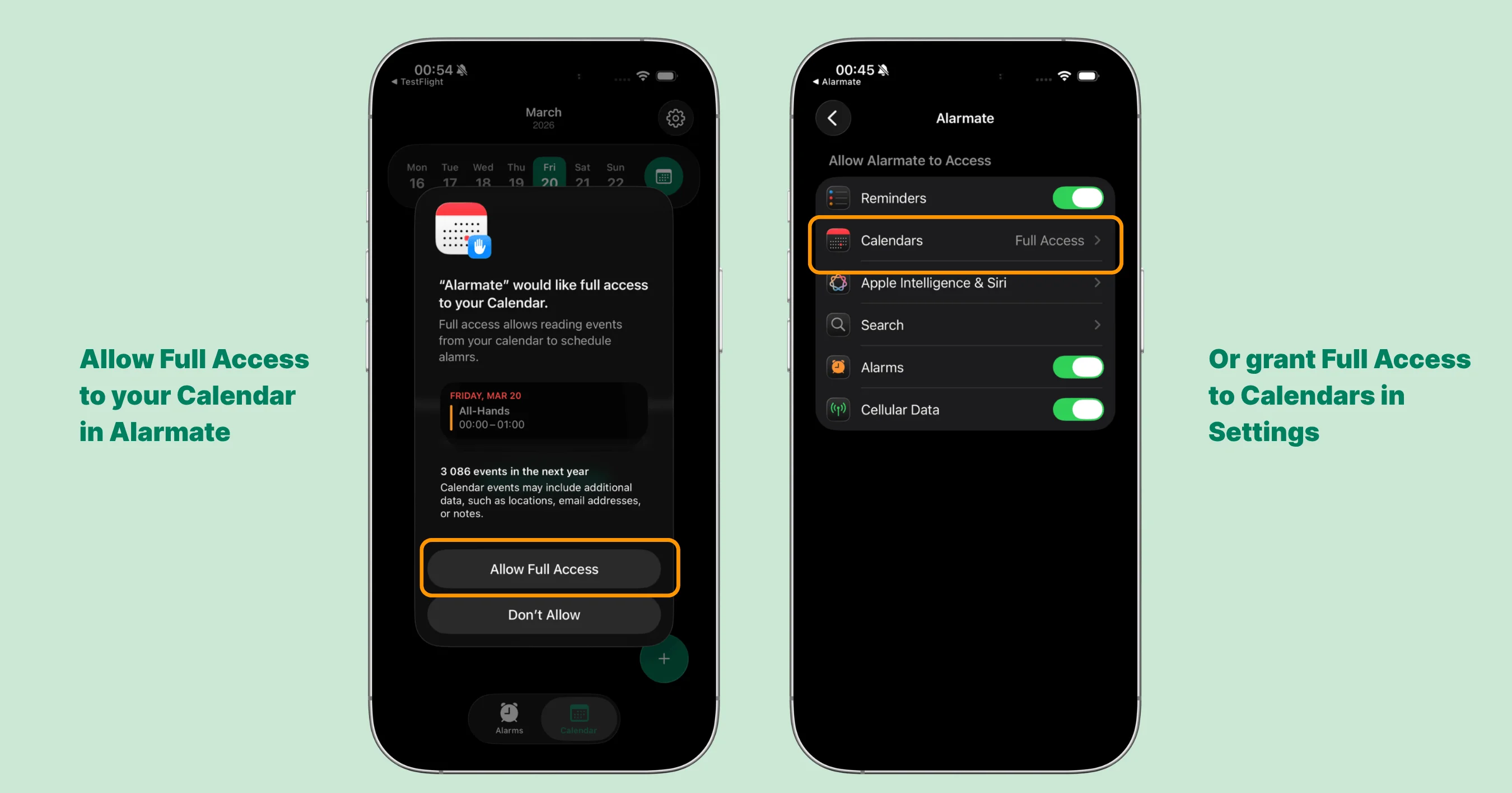 Enabling Apple Calendar Access on iOS