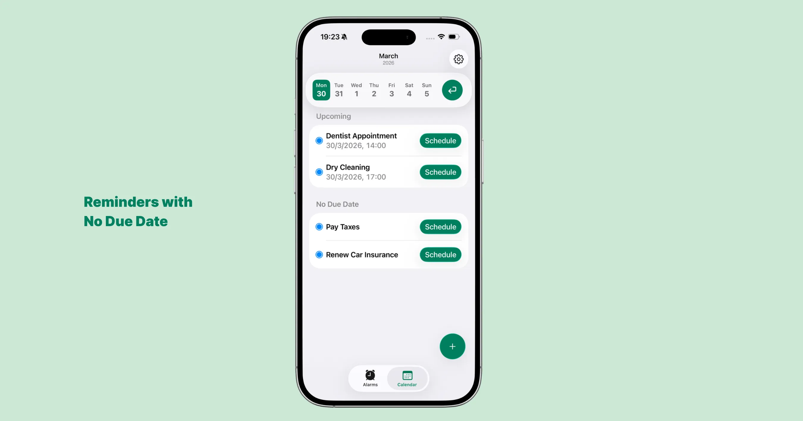 Turning an iOS reminder into an alarm in Alarmate